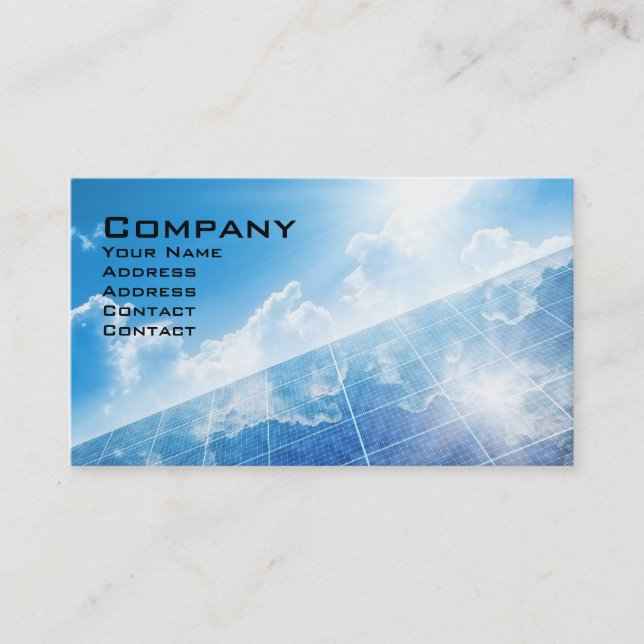Solar Panel Business Card (Front)