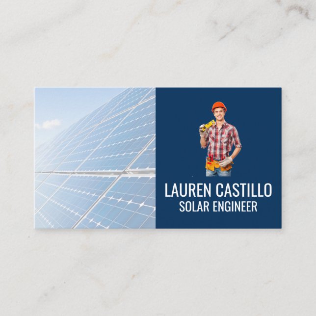 Solar Panel Engineer  Business Card (Front)
