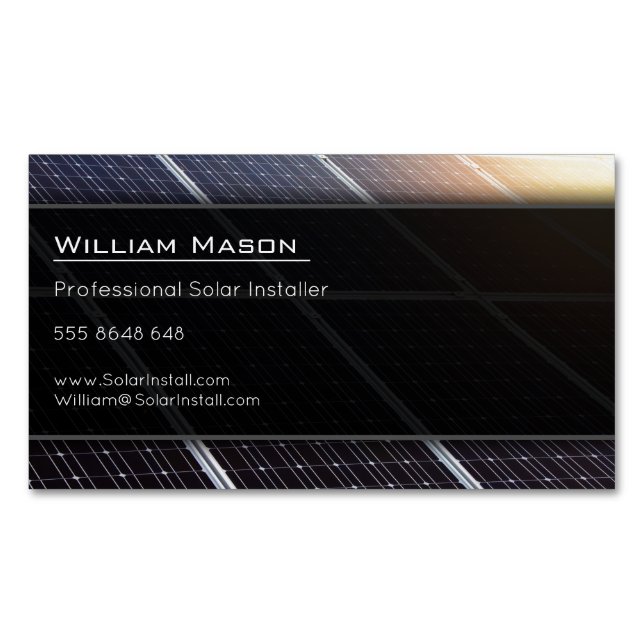 Solar Panel Installation - Magnetic Business Card (Front)