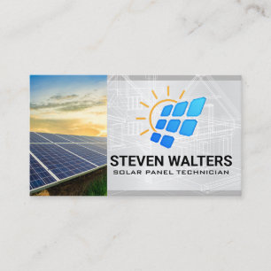Solar Panel Logo   Energy Renewable Business Card