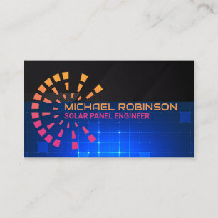 Solar Panel Modern Tech Engineers Business Card