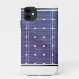 Solar panel on white iPhone 11 case