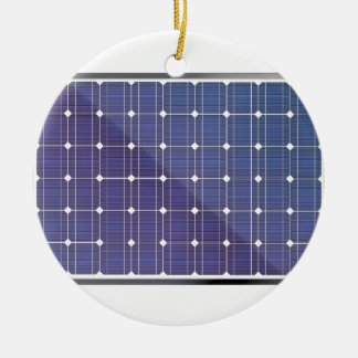 Solar panel on white ceramic tree decoration