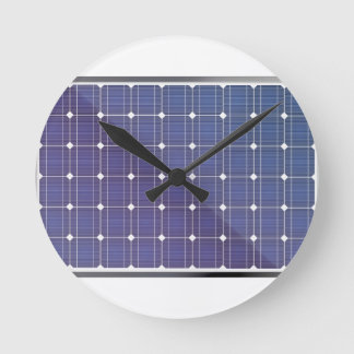 Solar panel on white round clock