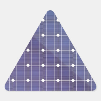 Solar panel on white triangle sticker