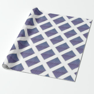 Solar panel on white wrapping paper