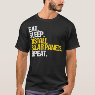 Solar Panel Renewable Energy Eat Sleep Solar Insta T-Shirt