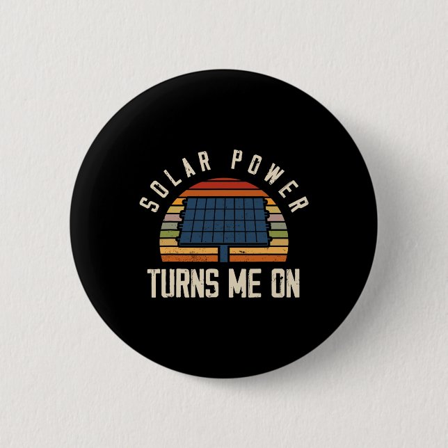 Solar Panel Solar Energy Solar Power  6 Cm Round Badge (Front)