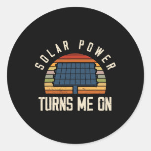 Solar Panel Solar Energy Solar Power  Classic Round Sticker