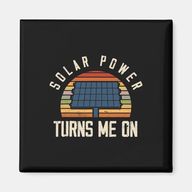 Solar Panel Solar Energy Solar Power  Magnet (Front)