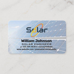 Solar Panel Tech Engineer Energy Business Card
