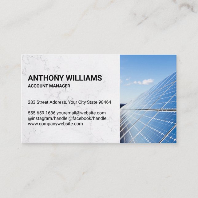 Solar Panels Appointment Card (Front)