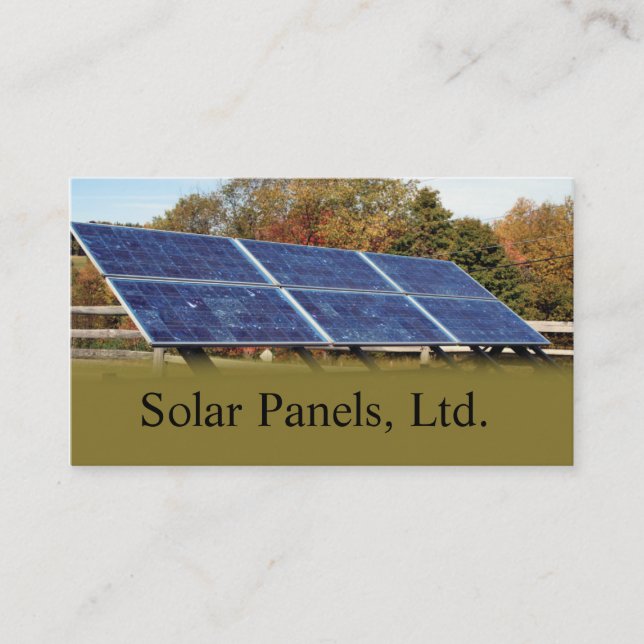 Solar Panels Business Card (Front)