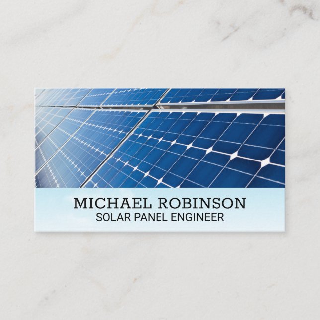 Solar Panels | Clouds and Sky Business Card (Front)