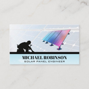 Solar Panels Logo   Energy Technician Business Card