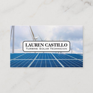 Solar Panels   Wind Turbines Business Card