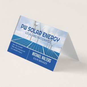 Solar Panels   Windmills   Clean Energy Business Card