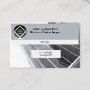 Solar Photovoltaik Anlage Technik Elektrik Verkauf Business Card