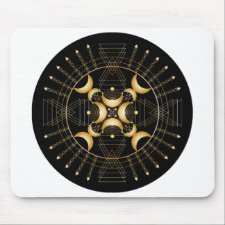 Solar Plexus Chakra Shadow Mandala Mouse Pad