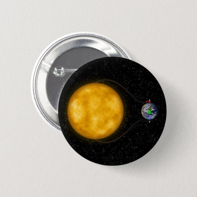 Solar Power -  6 Cm Round Badge (Front & Back)