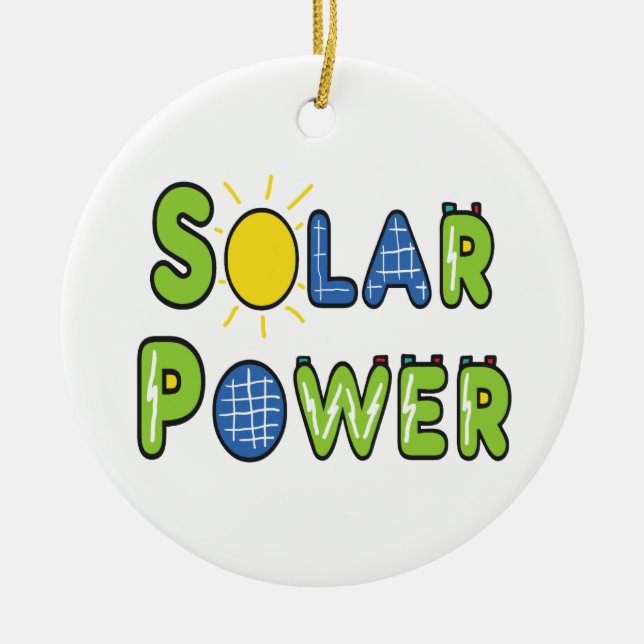 Solar Power Ceramic Tree Decoration (Front)