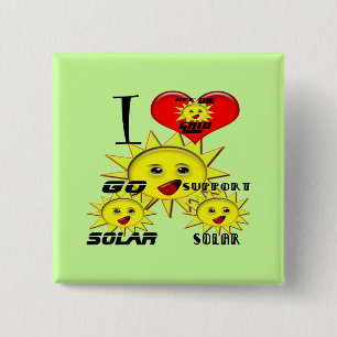 Solar Power Gifts and Promotional Products T-shirt 15 Cm Square Badge