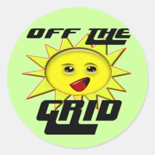 Solar Power Gifts and Promotional Products T-shirt Classic Round Sticker