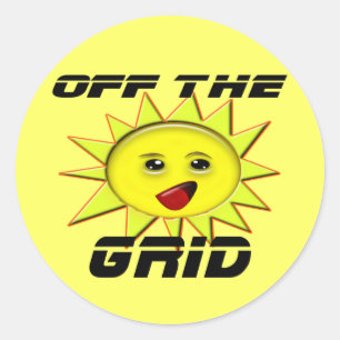 Solar Power Gifts and Promotional Products T-shirt Classic Round Sticker