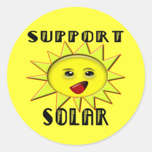 Solar Power Gifts and Promotional Products T-shirt Classic Round Sticker