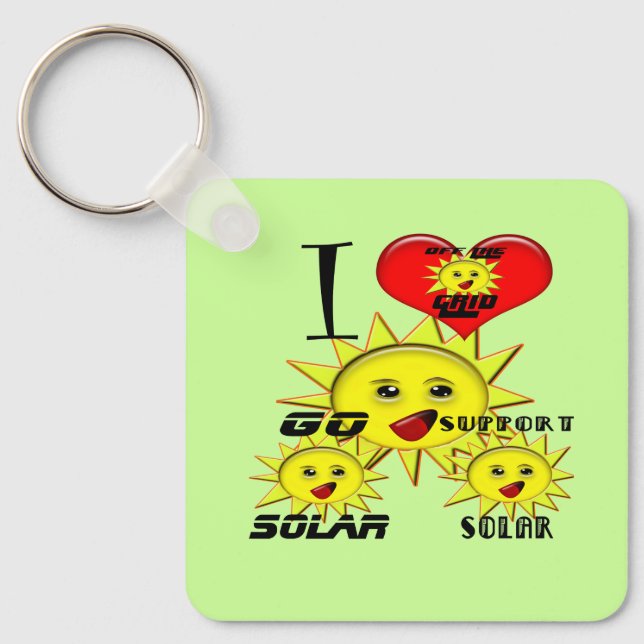 Solar Power Gifts and Promotional Products T-shirt Key Ring (Front)
