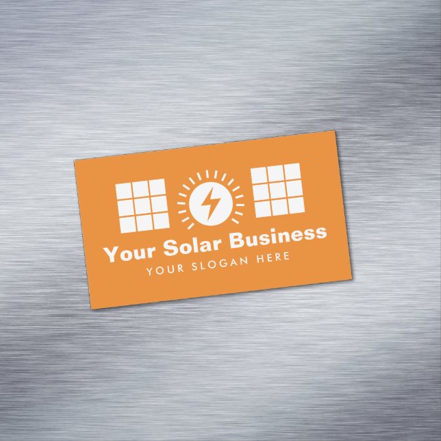 Solar power panel installer business card magnet (In Situ)