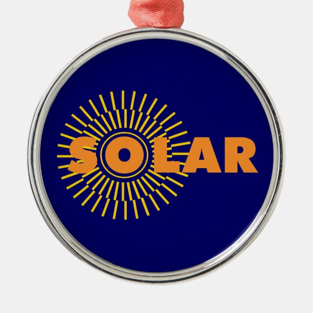 Solar Power Sun Metal Tree Decoration (Front)