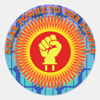 Solar Power to the People Classic Round Sticker