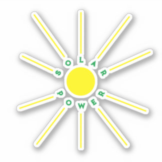 Solar Power Vinyl Sticker