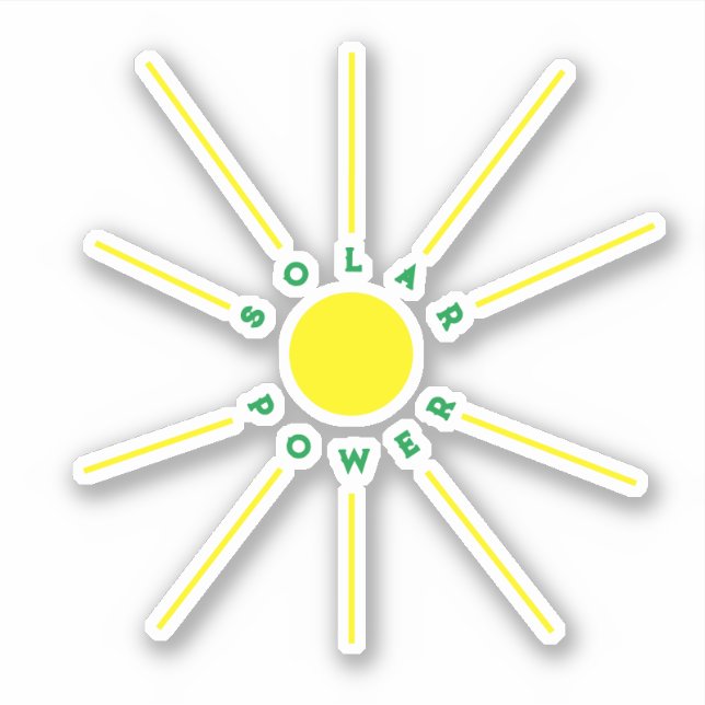 Solar Power Vinyl Sticker (Front)