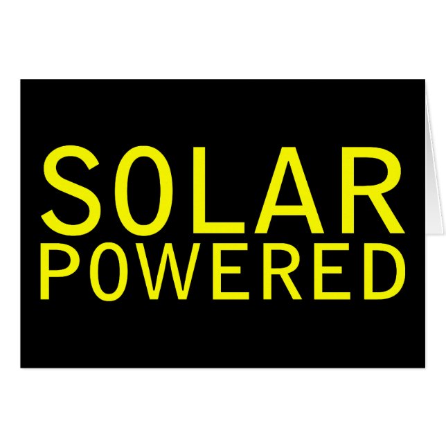 solar powered (Front Horizontal)