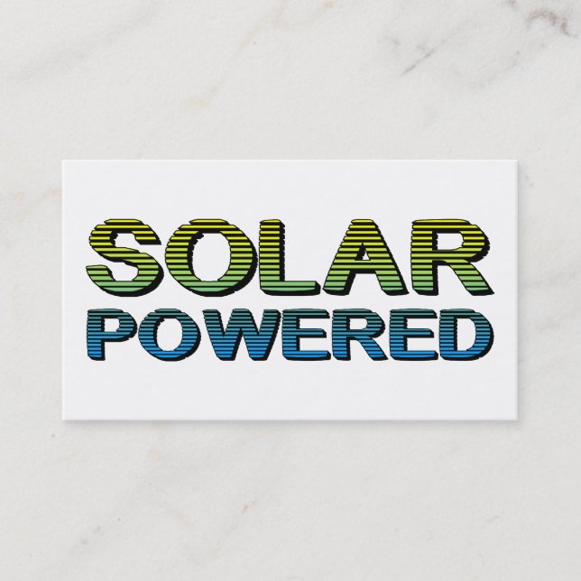 solar powered business card (Front)