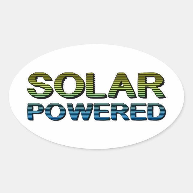 solar powered oval sticker (Front)