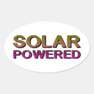 solar powered oval sticker