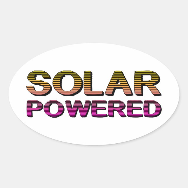 solar powered oval sticker (Front)