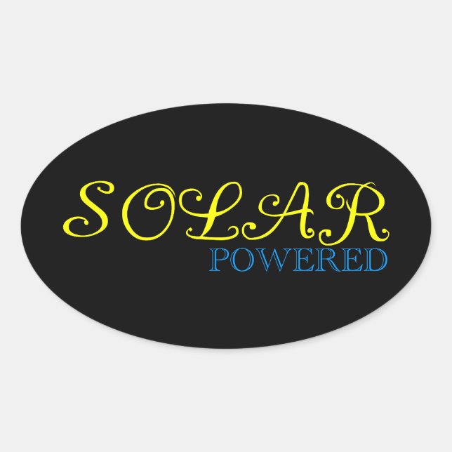 solar powered oval sticker (Front)