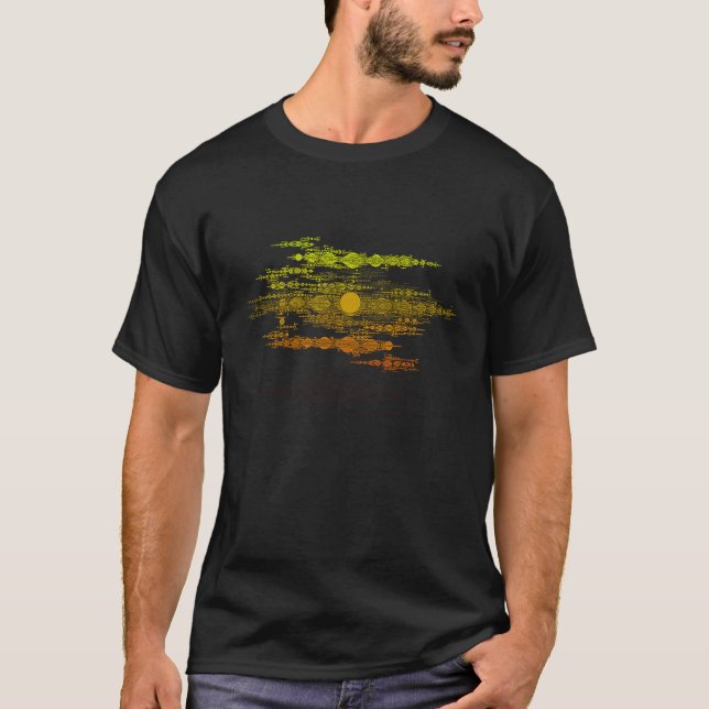 Solar Projections of Planetary System Algorithmic  T-Shirt (Front)
