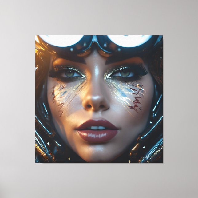 Solar Punk Woman Canvas Print (Front)