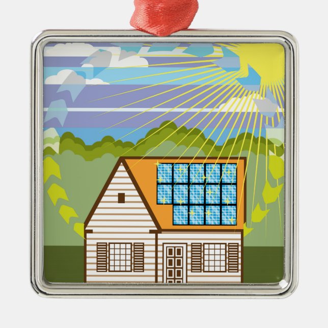 Solar Renewable Energy Eco Efficient Metal Tree Decoration (Front)