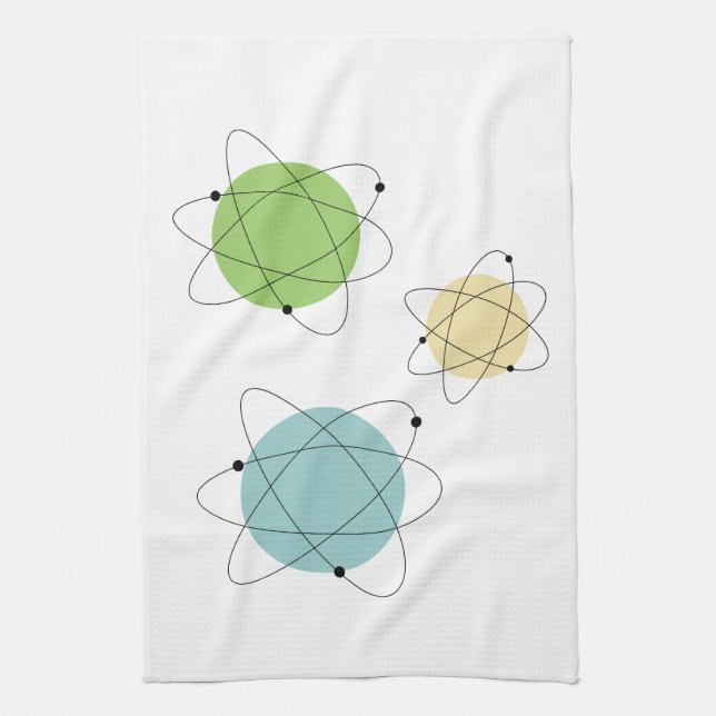 Solar Retro Mid Century Modern Cute Kitchen Towel (Vertical)