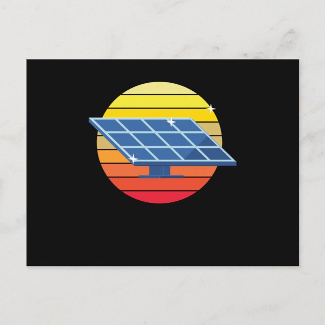 Solar Retro Photovoltaic Postcard (Front)