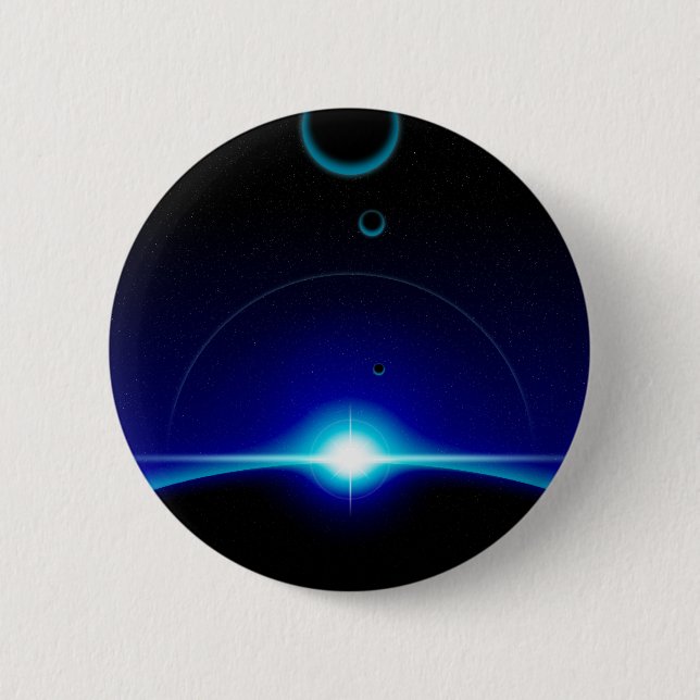 Solar Scene 6 Cm Round Badge (Front)