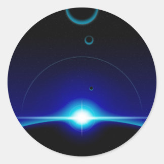 Solar Scene Classic Round Sticker