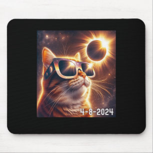 Solar Shirt 2024 Eclipse Wearing Gles Mouse Pad