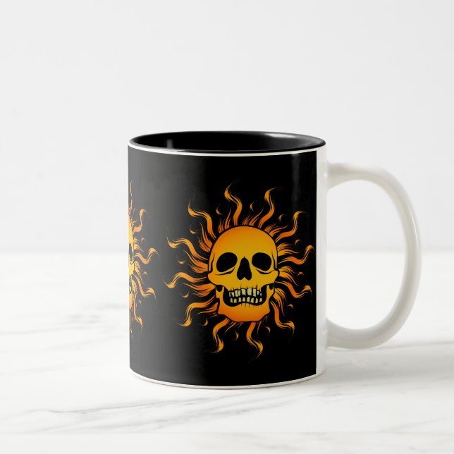 Solar Skull Two-Tone Coffee Mug (Right)